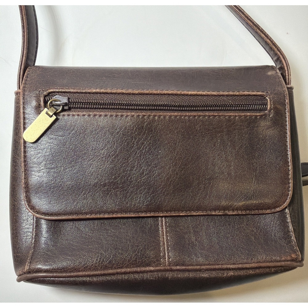 Nine & Company Mini Shoulder Bag Purse Brown Leather Type Small Vintage 90s Bag - Picture 3 of 13
